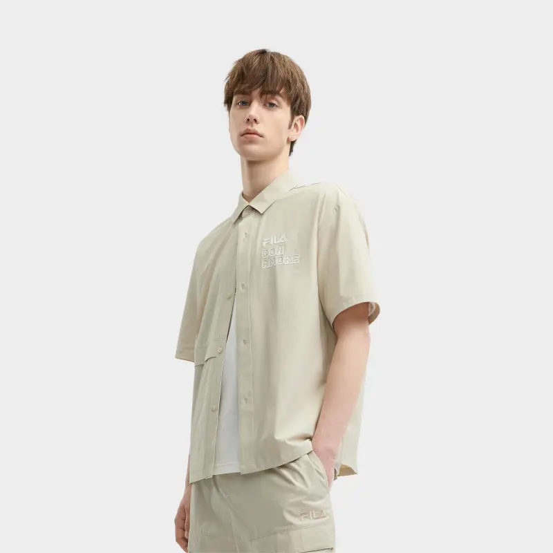 FILA Shirt Men's Cactus Gray/Pink-2