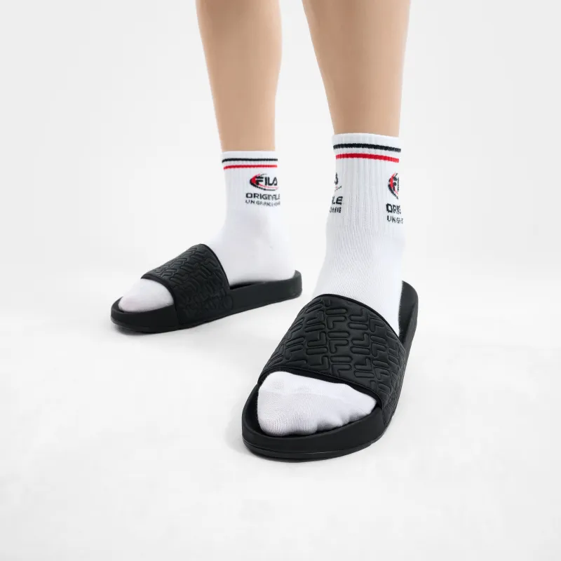 FILA DRIFTER Slip Resistant Abrasion Resistant Slide Slippers Men's Black-5