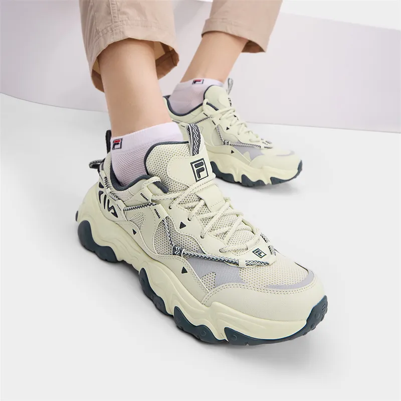 FILA FLUID 5 Slip Resistant Low Top Casual Shoes Men's Gray Green-8