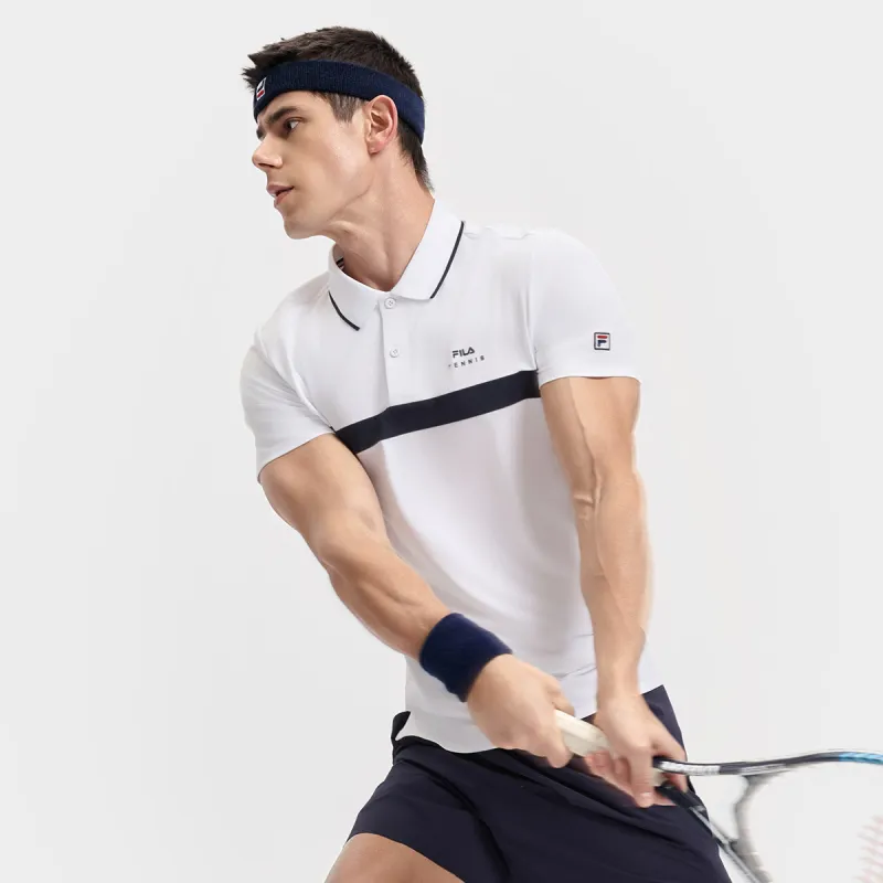 FILA Athletics Tennis Polo Shirt Men's Jade White WT-6