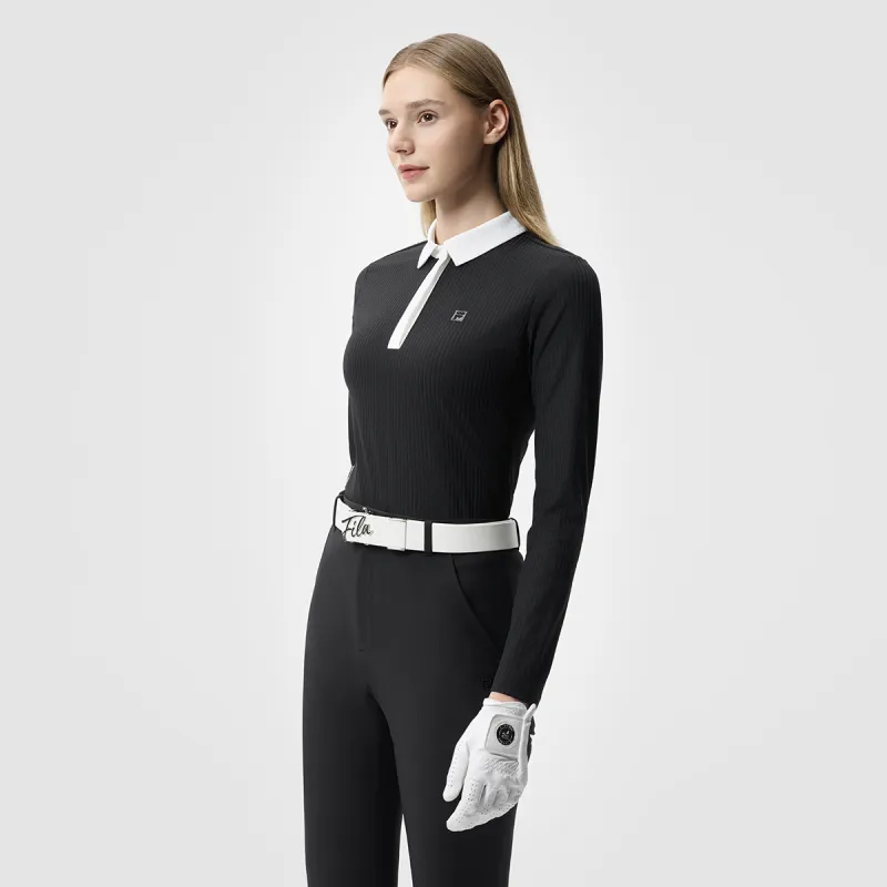 FILA Golf Series Polo Shirt Women's Pitch Black-4