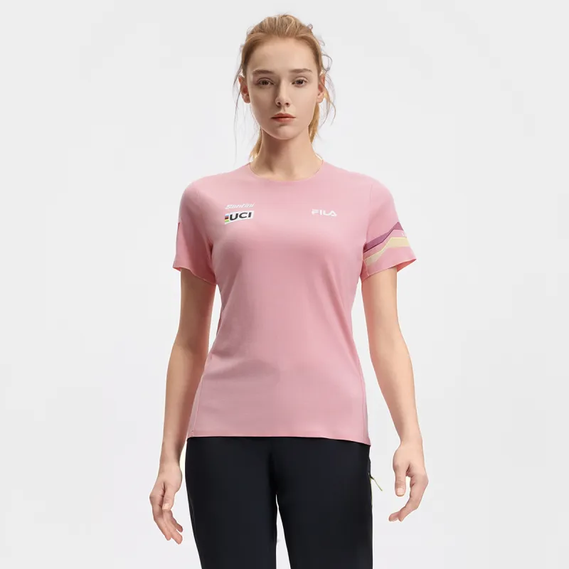 FILA CYCLING T Shirt Women's Peony Pink-3