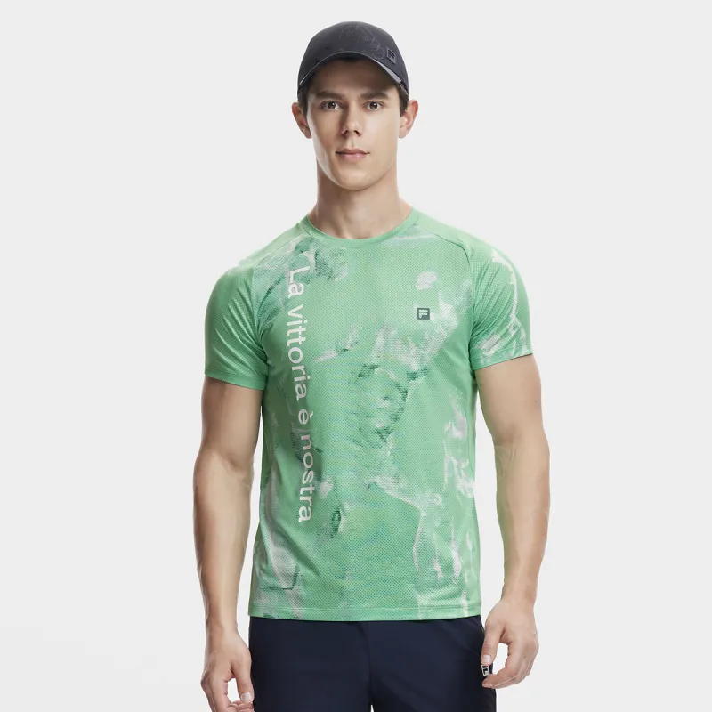 FILA T-Shirt Men's Pomegranate Green-3