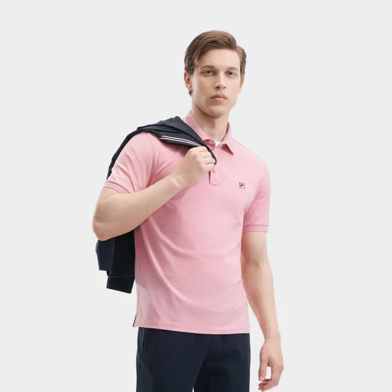 FILA Polo Shirts Men Purple Pink Floral Gray-2