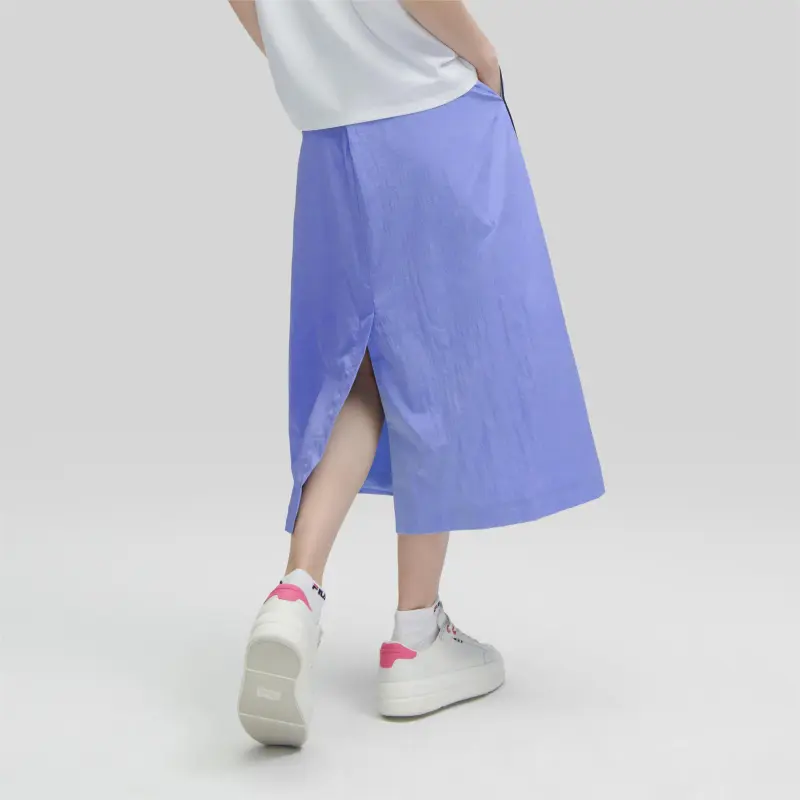 FILA Casual Long Skirts Women's Blue Star Flower Blue-5