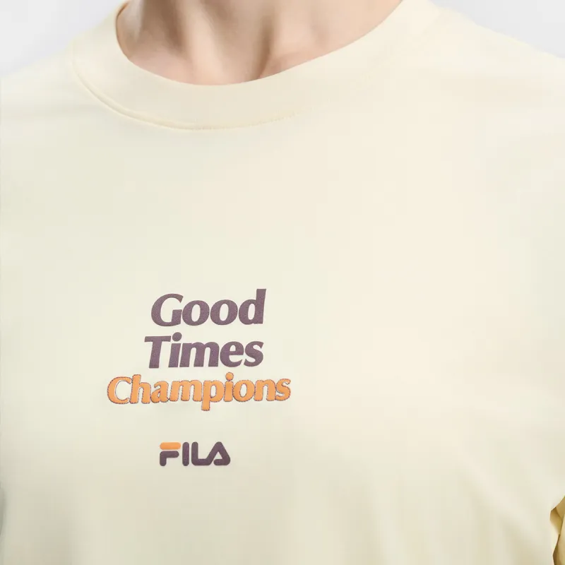 FILA T Shirts Women's Coix Seeds Yellow-3