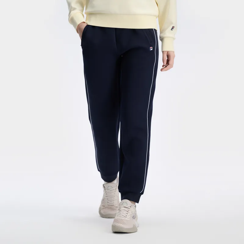 FILA Vintage Knitted Sweatpants Women's RD Royal Blue-6