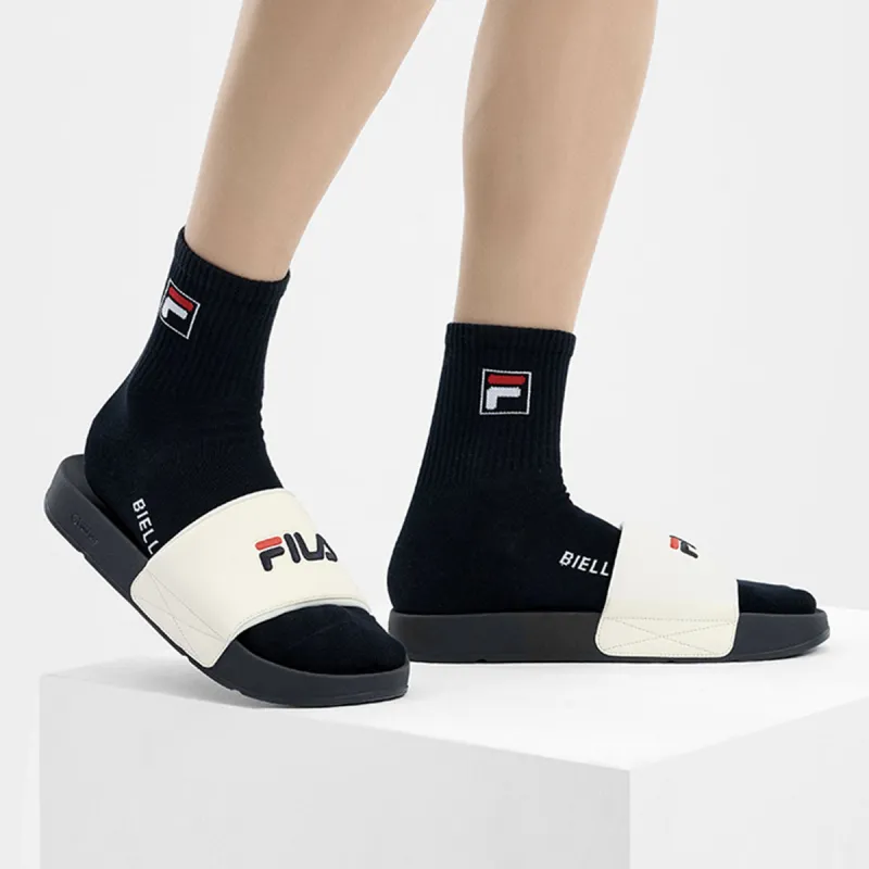 FILA DRIFTER Slip Resistant Abrasion Resistant Slide Slippers Men's Antique White-6