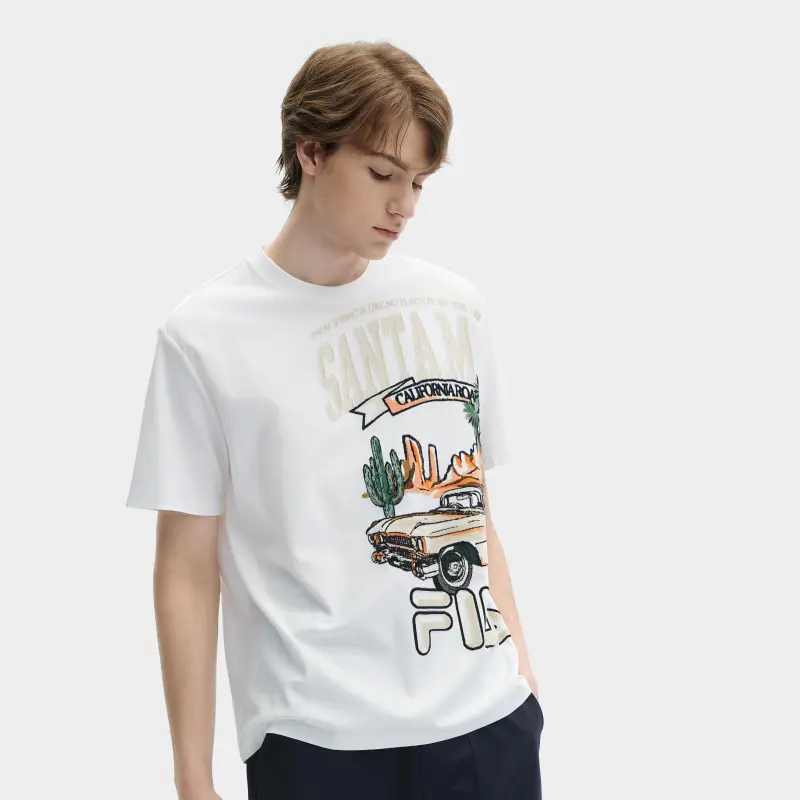 FILA Heritage Collection T Shirt Men's White-3
