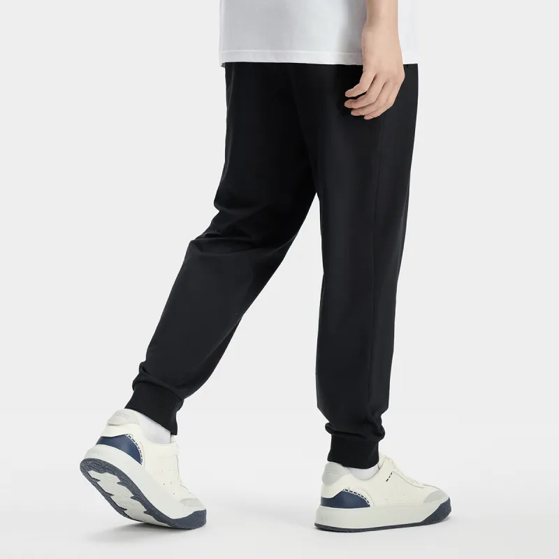 FILA x PENGPIDUZHONGXIN LIANMINGKUAN Knitted Sports Pants Men's Jet Black-3