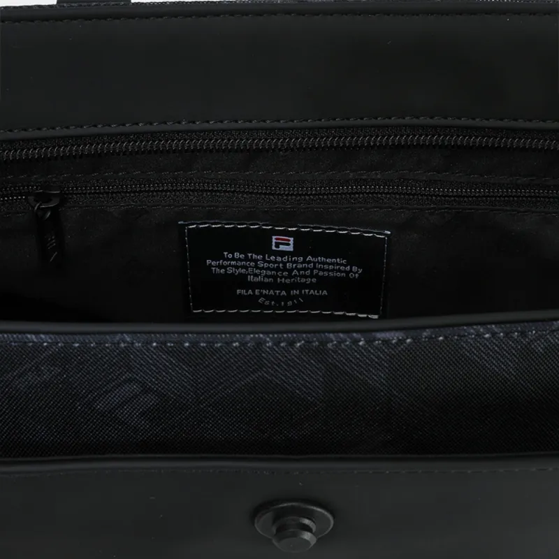 FILA Lifestyle Fabric, PU Shoulder Bag, Crossbody Bag Men's Jet Black-3