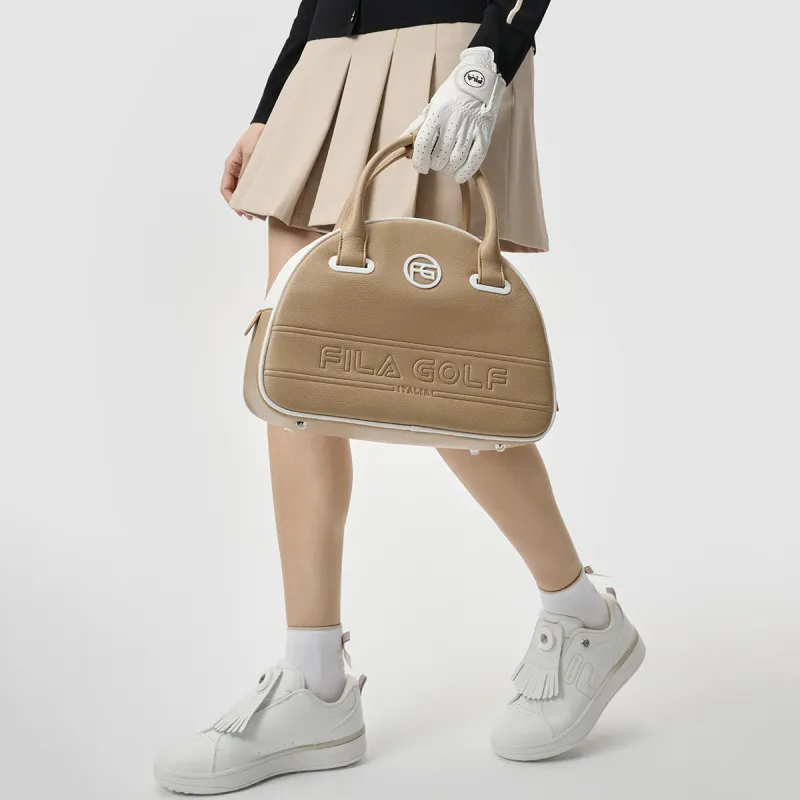 FILA Golf Series Polyurethane With Synthetic Leather Handbag Women's Tobacco Camel-4