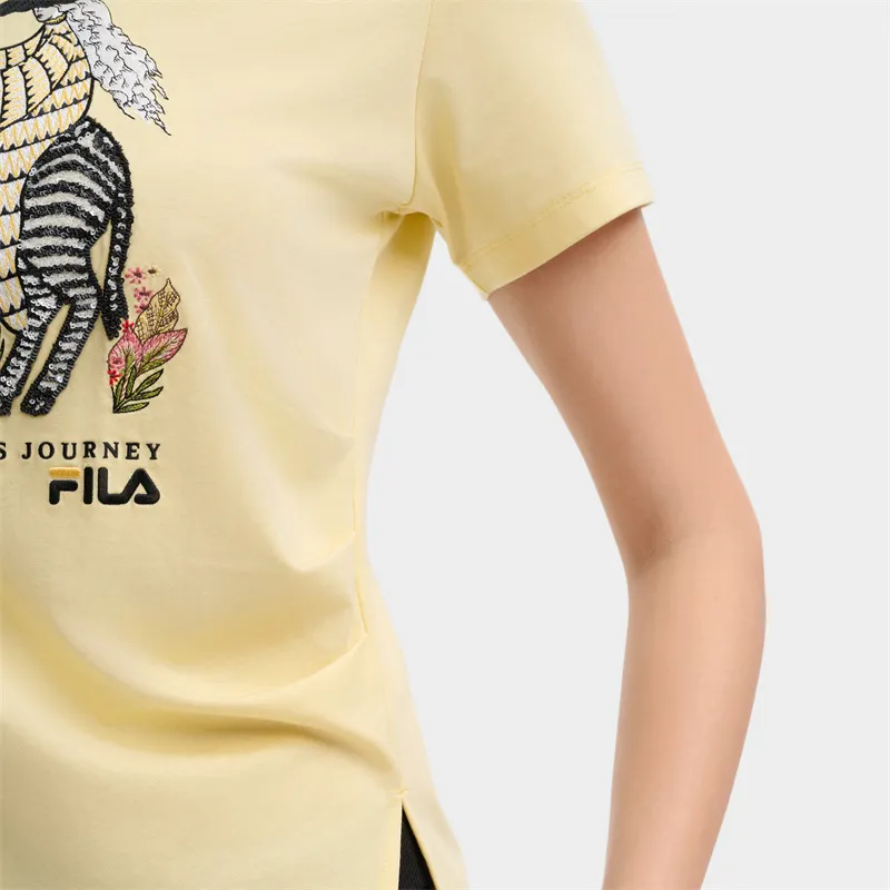 FILA T Shirts Women's Light Gold-4