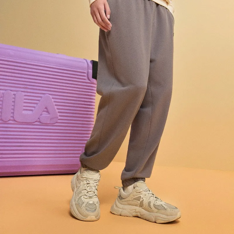 FILA Knitted Sweatpants Men Cloudy Dora Gray-5