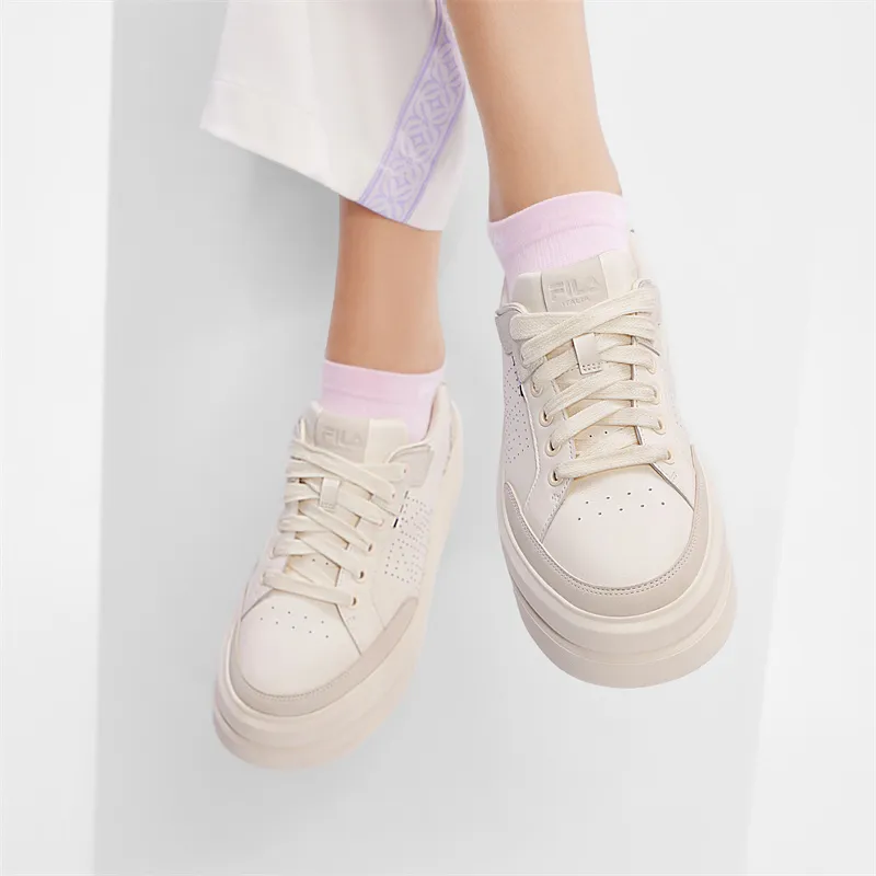 FILA VICTORIA Skateboard Shoes Women's Antique White Color-7