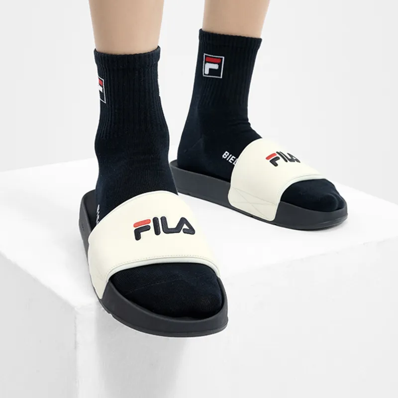 FILA DRIFTER Slip Resistant Abrasion Resistant Slide Slippers Men's Antique White-8