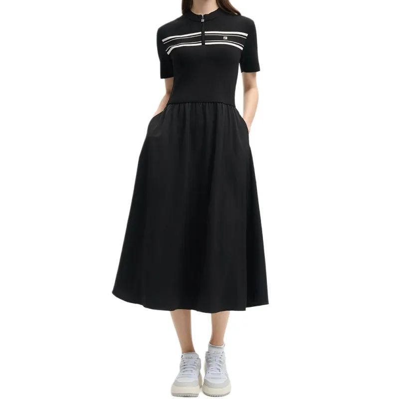 FILA Sports Life Collection Short Sleeved Dress Women's Jet Black-2