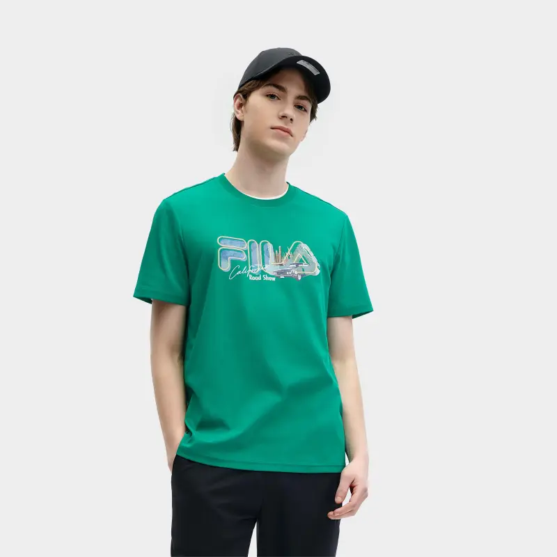 FILA Heritage SS24 T-Shirt Men's Ten Thousand Green-2