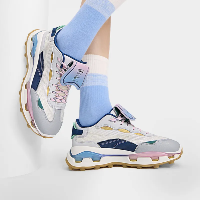 FILA KM2 PO Slip Resistant Casual Shoes Women's Milk White Lunar Rock Gray-7