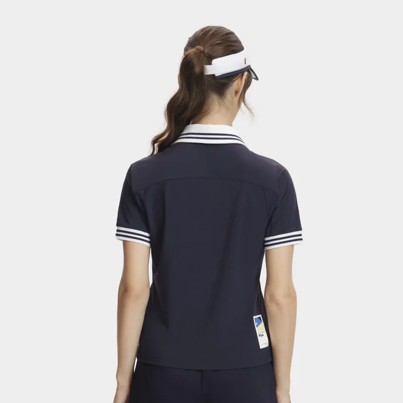 FILA Polo Shirts Women's RD Royal Blue-3