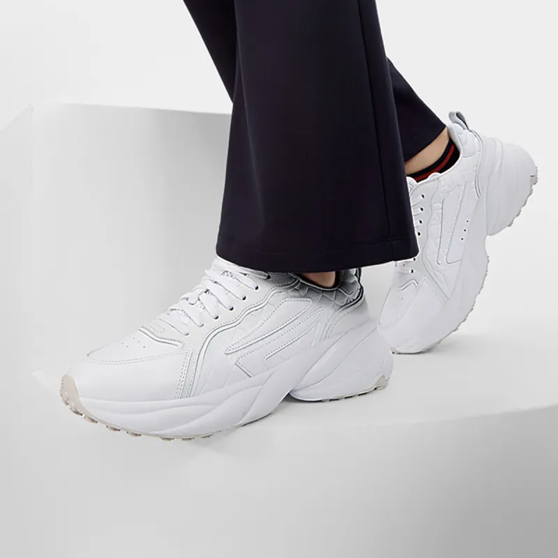 FILA Anti Slip Wear Resistant Low Top Casual Shoes Women's FILA White-6