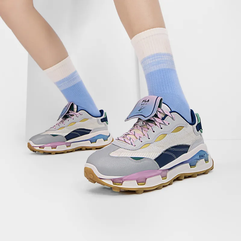 FILA KM2 PO Slip Resistant Casual Shoes Women's Milk White Lunar Rock Gray-8