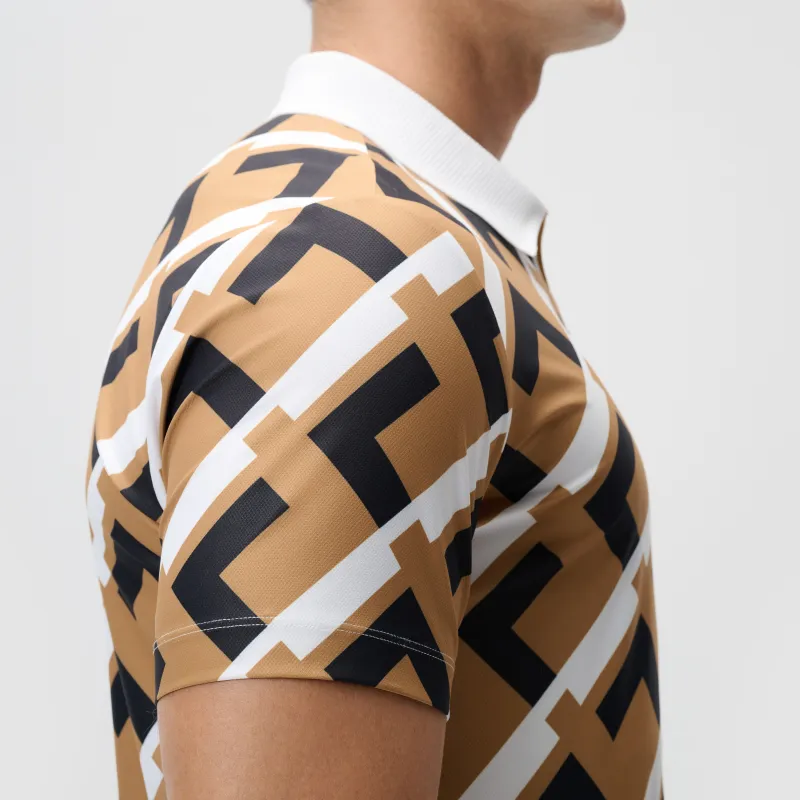 FILA Polo Shirts Men Yellow Brown-6