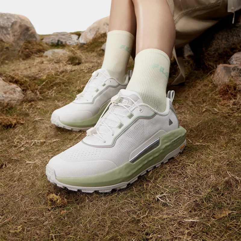 FILA Anti Slip Wear Resistant Low Top Outdoor Shoes Women's Bright White-6