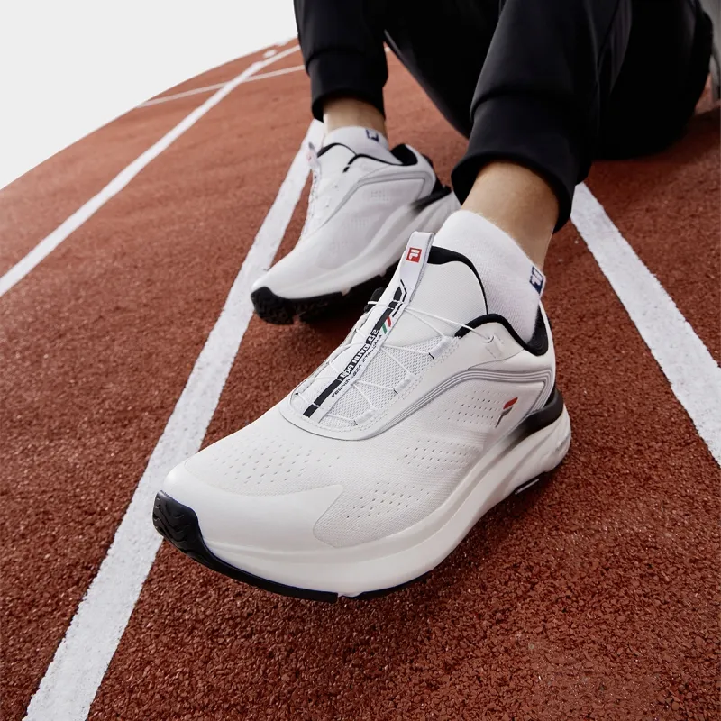 FILA BOA NUVOLE 2 Anti Slip And Wear Resistant Breathable Low Top Running Shoes Men's Outstanding White-4