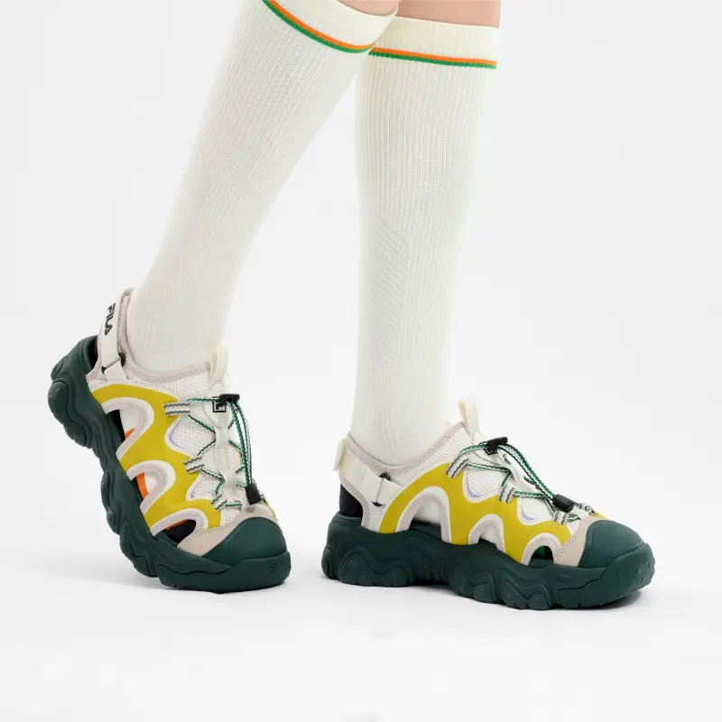 FILA FLUID 5 SANDAL Beach Sandals Women's White Yellow-7