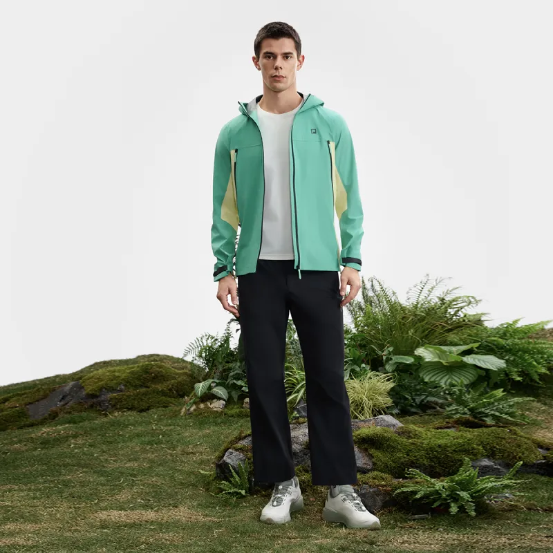 FILA Athletics Mountain Versatile Waterproof And Windproof Windbreaker Jacket Men's Cardamom Green GN-6