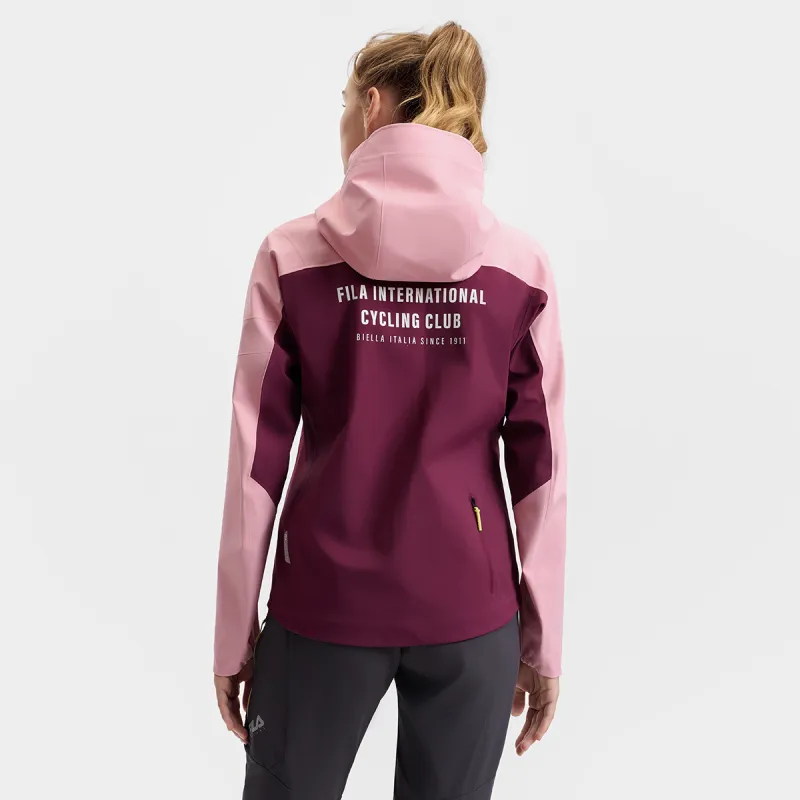 FILA CYCLING Waterproof And Windproof Windbreaker Jacket Women's Peony Pink-4