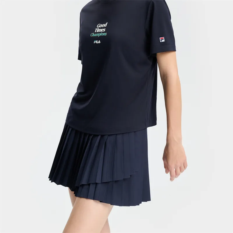 FILA PREPPY NOSTALGIA Casual Short Skirts Women's RD Royal Blue-4