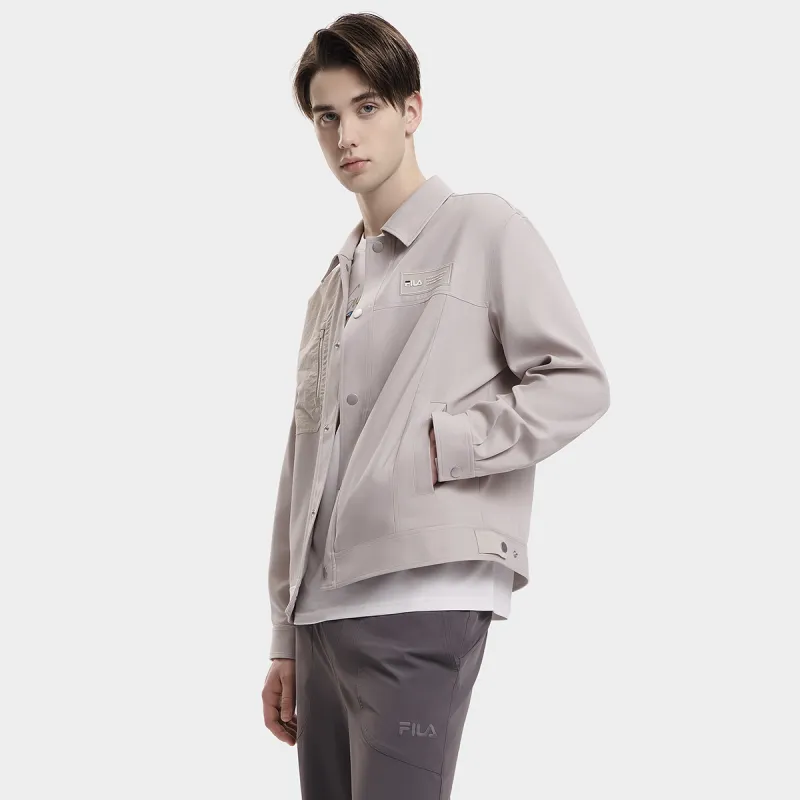 FILA Jackets Coats Men's Beige With A Slight Grayish Tone-5