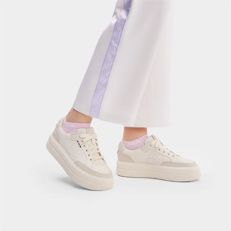 FILA VICTORIA Skateboard Shoes Women's Antique White Color-4