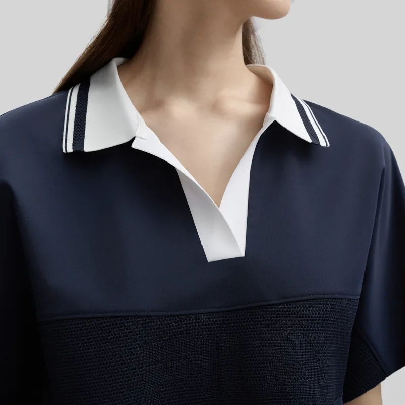 FILA Polo Shirts Women's Deh Black Blue-2
