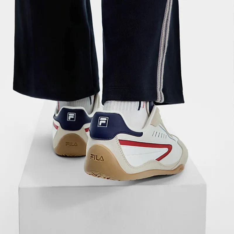 FILA Slip Resistant, Abrasion Resistant, And Balanced Low Top Skateboard Shoes Men's White Gray-4