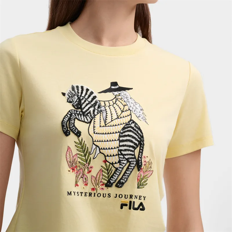 FILA T Shirts Women's Light Gold-3