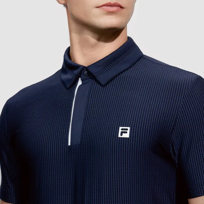 FILA Polo Shirts Men Tide Blue-4
