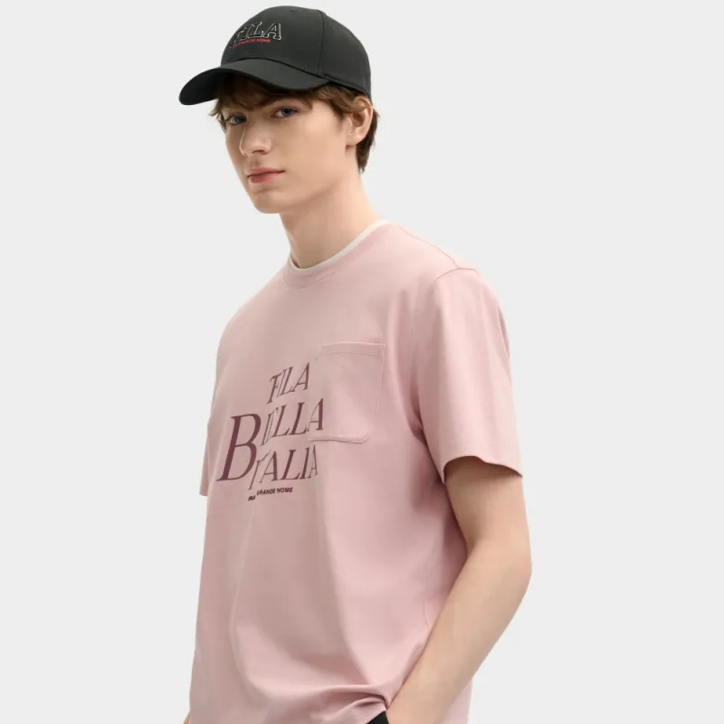 FILA ORIGINALE T Shirt Men's Light Gray Pink-4