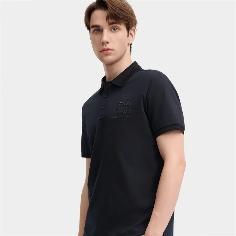 FILA Polo Shirts Men Jet Black-3