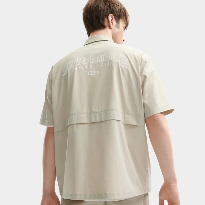 FILA Shirt Men's Cactus Gray/Pink-5