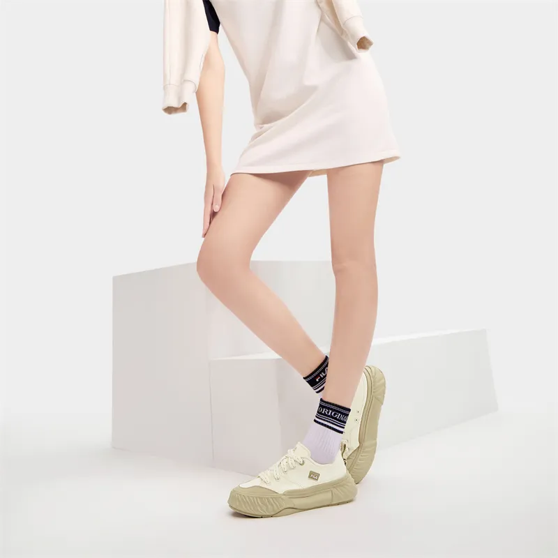 FILA Fosso Low Top Canvas Shoes Women's Milk White-5