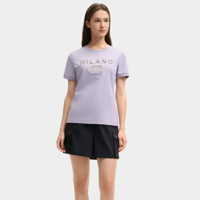 FILA Regular T Shirt Women's Misty Rain Purple PU-4