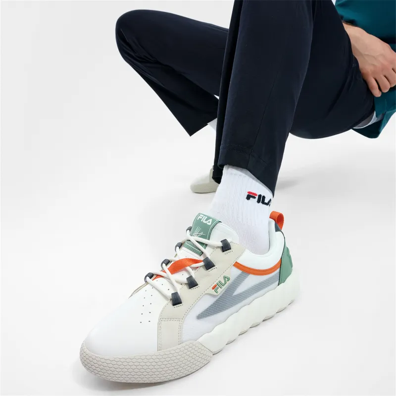 FILA CAMPO Low-Top Skateboard Shoes Men's White Green-7