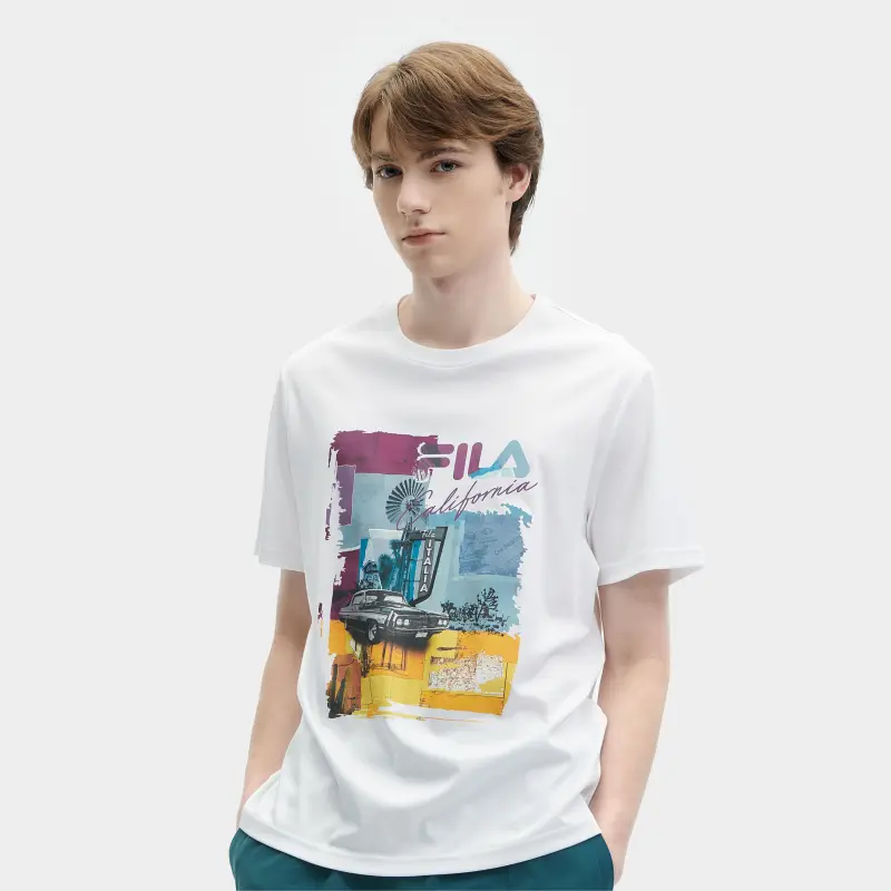 FILA SS24 T Shirt Men's Standard White-3