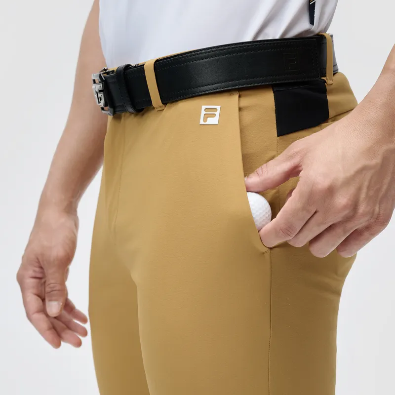 FILA Casual Pants Men Yellow Brown-5