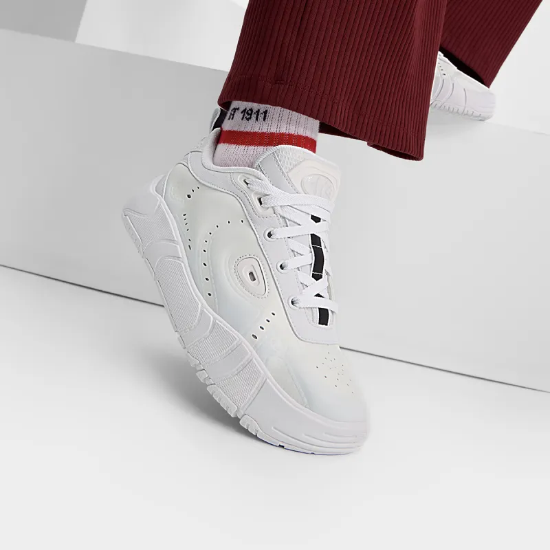 FILA MELT Wear Resistant Low Top Skateboard Shoes Women's White Gray-8