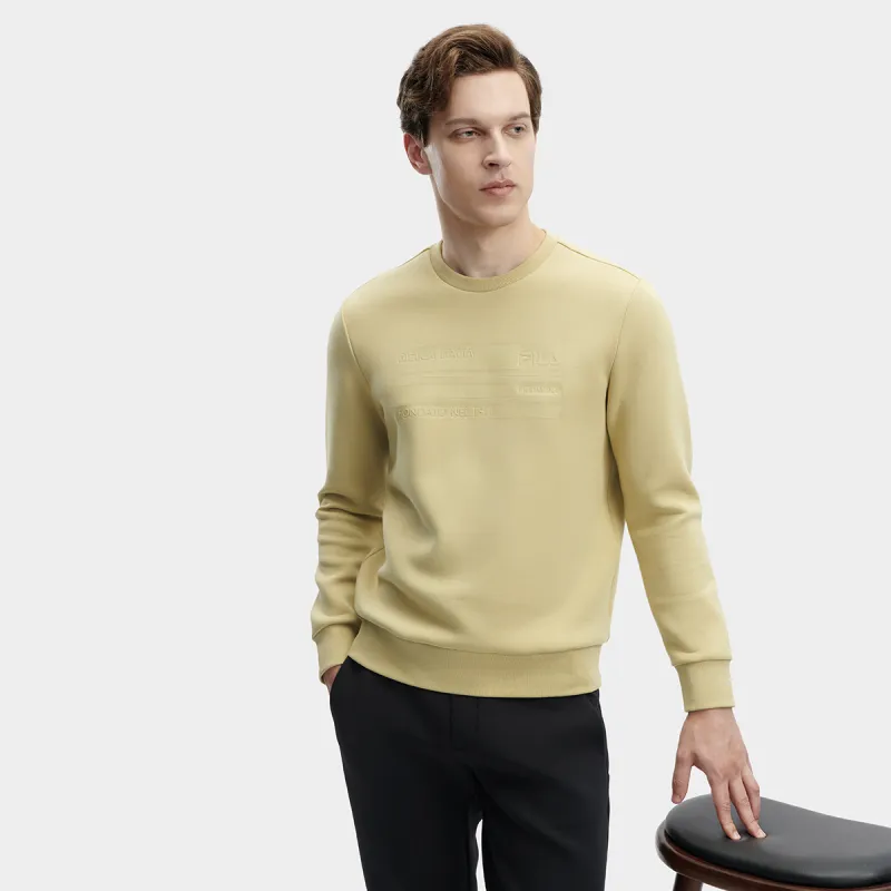 FILA Sweatshirt Men's Pale Ginger Yellow-5