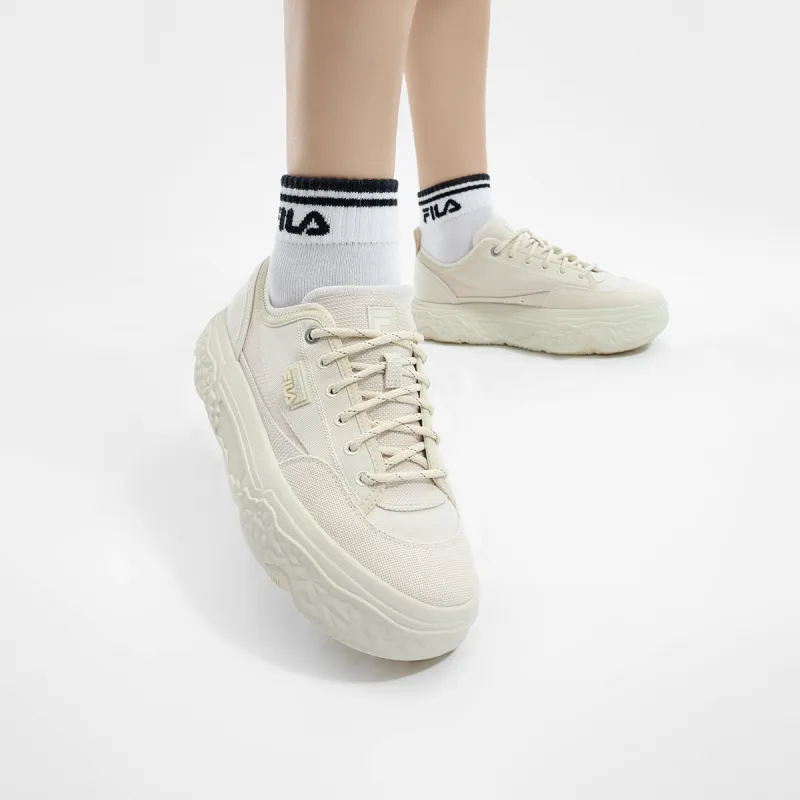 FILA ROCK Shoes Low Top Canvas Shoes Women's White-5